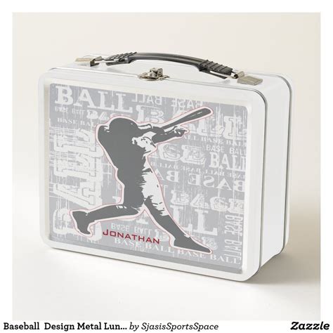 baseball metal lunch box|baseball lunchbox.